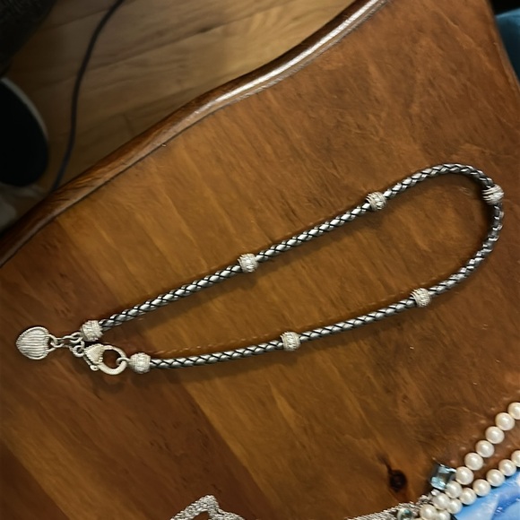 💙Judith Ripka vintage double sided blue topaz heart shaped pendant - Picture 8 of 11